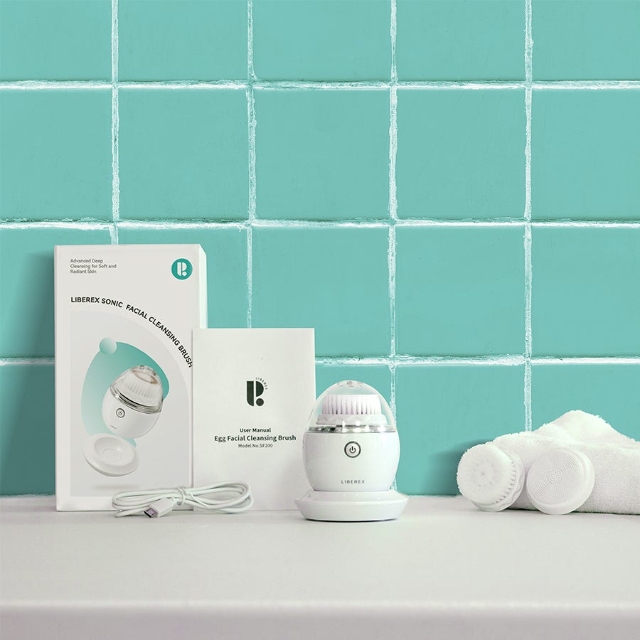 Liberex Egg Vibrating Face Cleansing Brush | Grommet