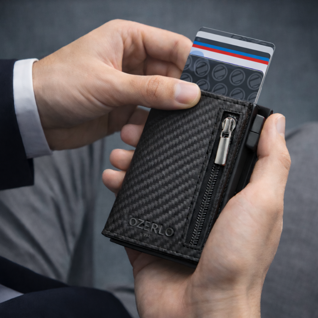 Ozerlo SlideGuard Wallet | Slim RFID Pop-Up Design | Grommet