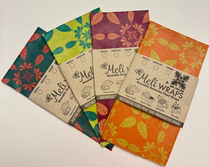 Meli Wraps | Beeswax Food Wrap Set | Grommet