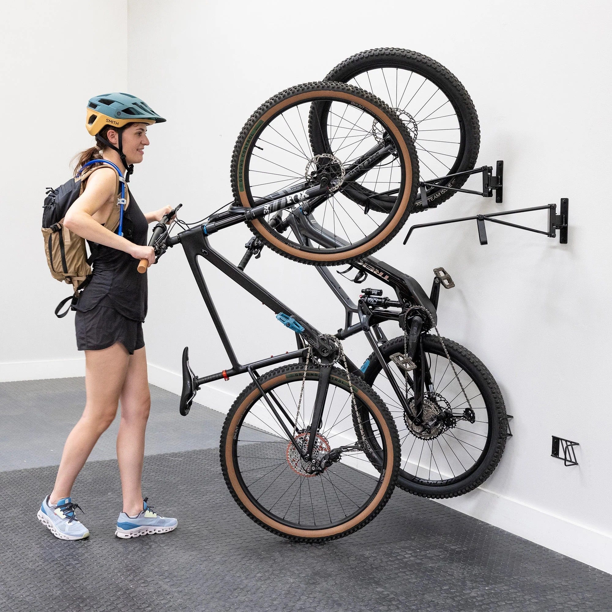 SwivelStow Adaptive No-Lift Bike Rack | Swiveling Wall Storage | Grommet